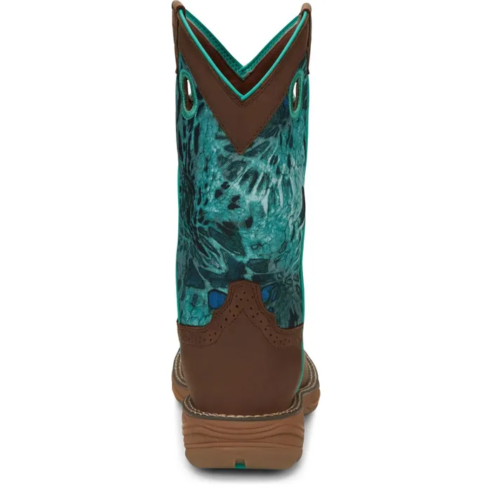 Justin Boots Rush 11034 Waterproof Work Boot Brown Women Work