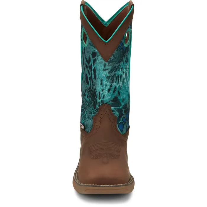 Justin Boots Rush 11034 Waterproof Work Boot Brown Women Work
