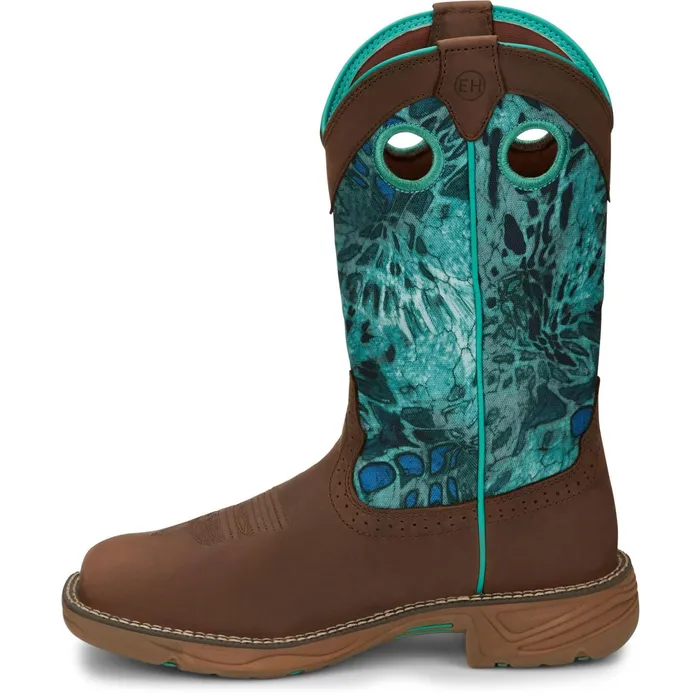 Justin Boots Rush 11034 Waterproof Work Boot Brown Women Work