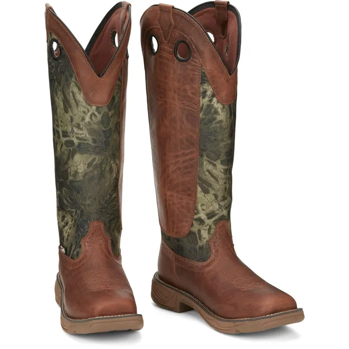 Justin Boots Rush Strike 17034 Snake Resisting Boot Brown Men Work