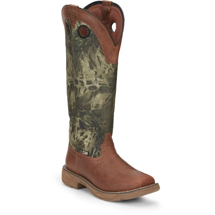Justin Boots Rush Strike 17034 Snake Resisting Boot Brown Men Work