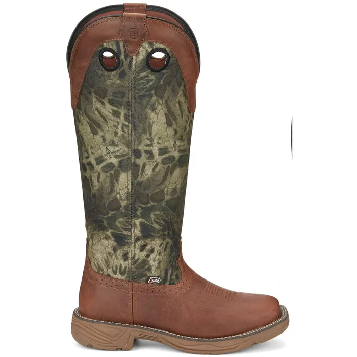 Justin Boots Rush Strike 17034 Snake Resisting Boot Brown Men Work