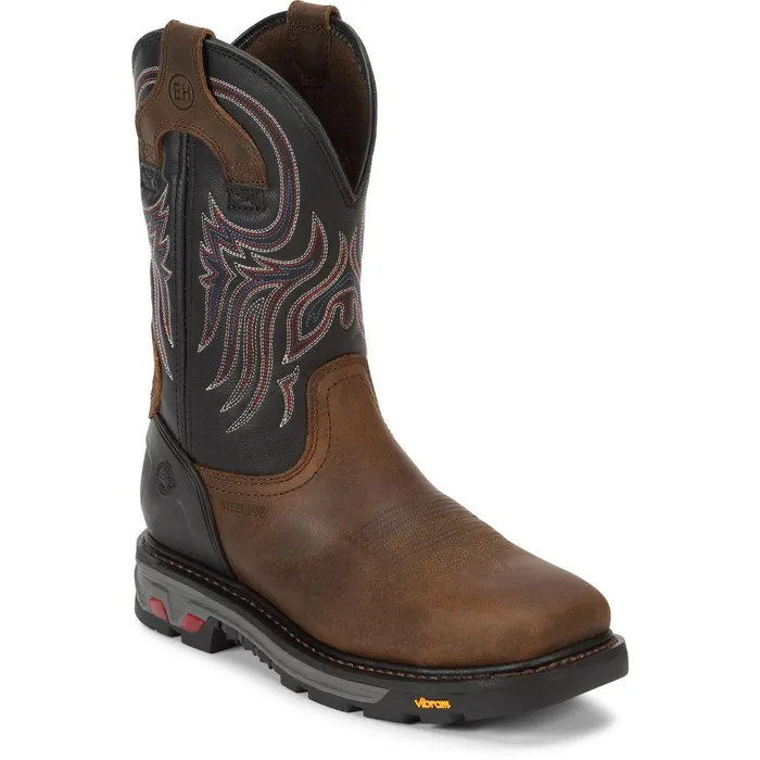 Justin Boots Tanker 11034 Steel Toe Work Boot Brown Men Work
