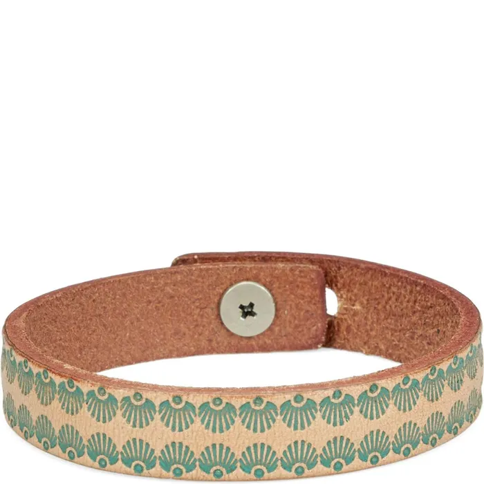 Justin Boots Tooled Leather Band Brown Women Jewelry