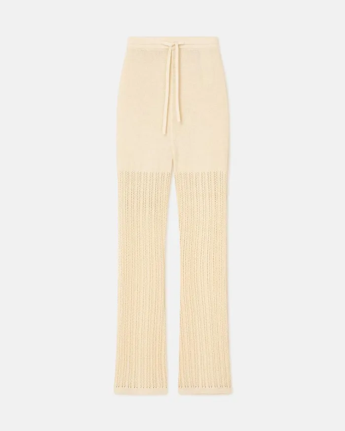 Kaela Crochet Pants Creme Women Nanushka Bottoms