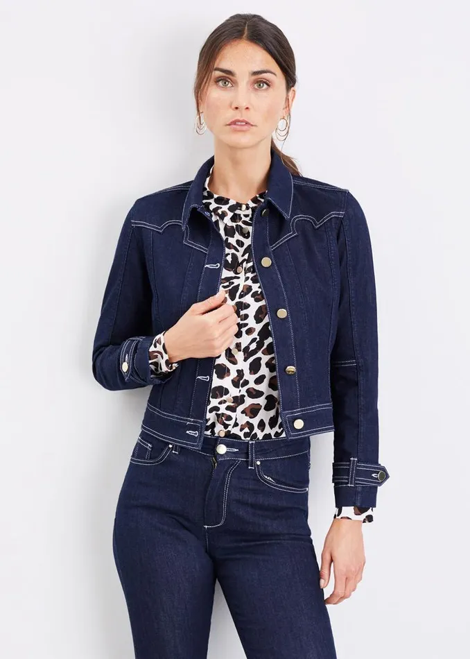 Kandra Smart Denim Jacket Indigo Women Phase Eight Jackets