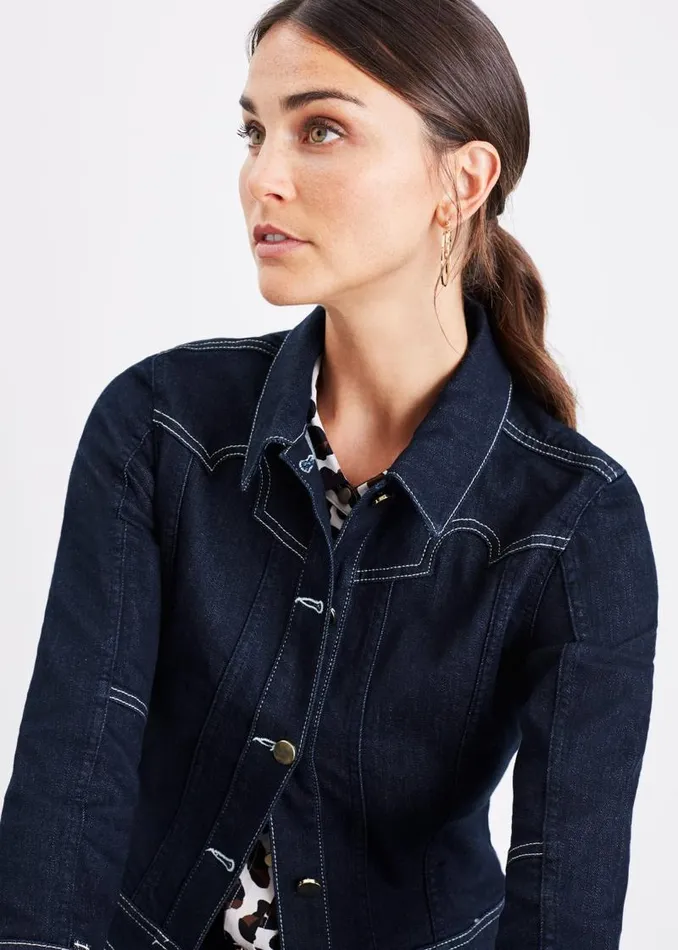 Kandra Smart Denim Jacket Indigo Women Phase Eight Jackets