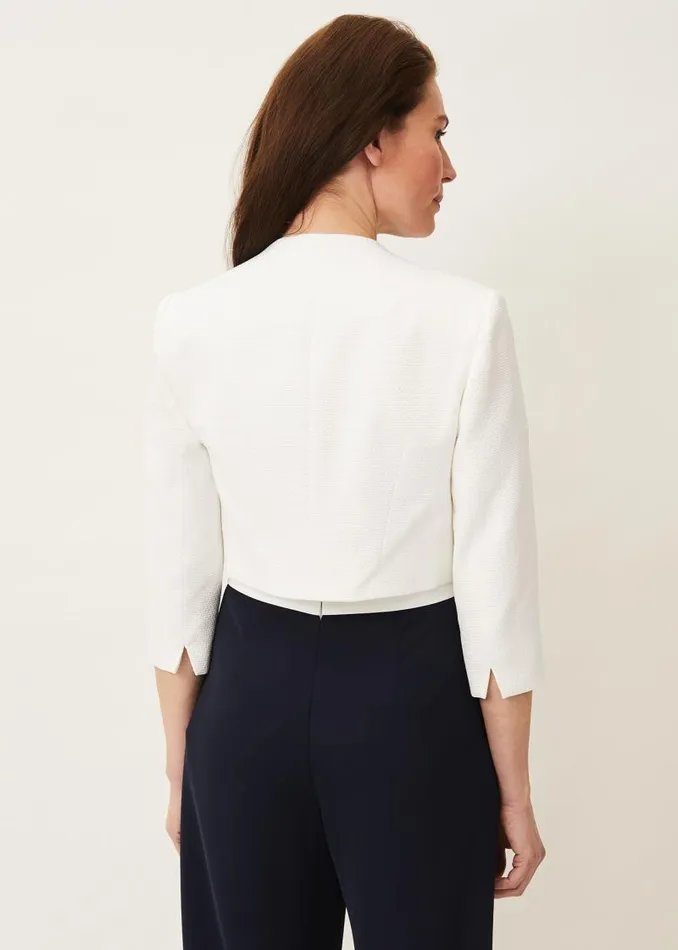 Karlee Textured Occasion Jacket Ivory Women Phase Eight Jackets