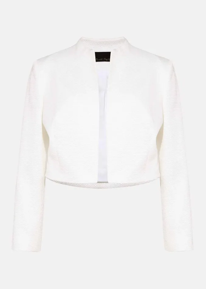 Karlee Textured Occasion Jacket Ivory Women Phase Eight Jackets