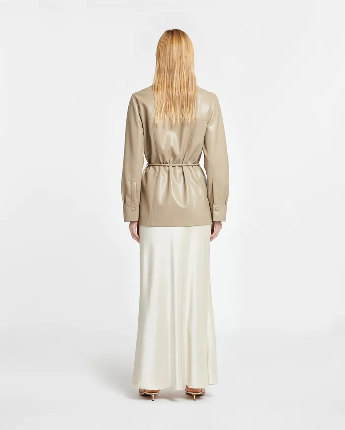 Karline Okobor AltLeather Shirt Ashy Taupe Women Nanushka Tops