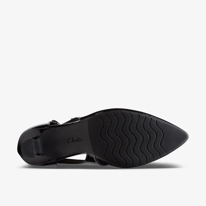 Kataleyna Rae Black Patent Women Clarks Heels and Pumps