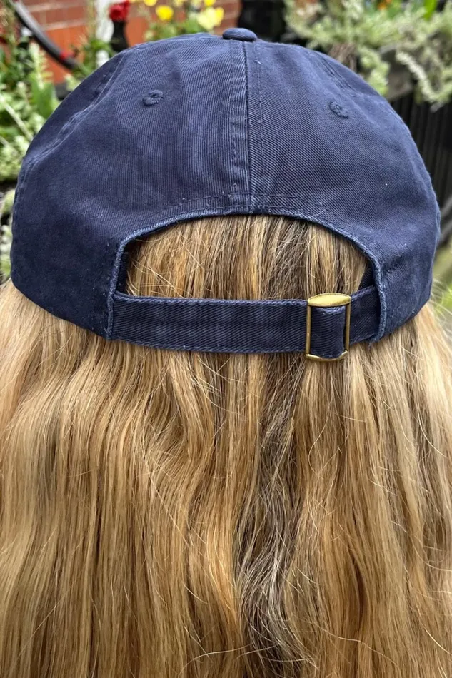 Katherine Usa Cap Navy Blue Women Brandy Melville Hats and Caps