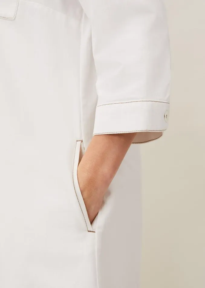 Katie Denim Dress Ecru Women Phase Eight Dresses