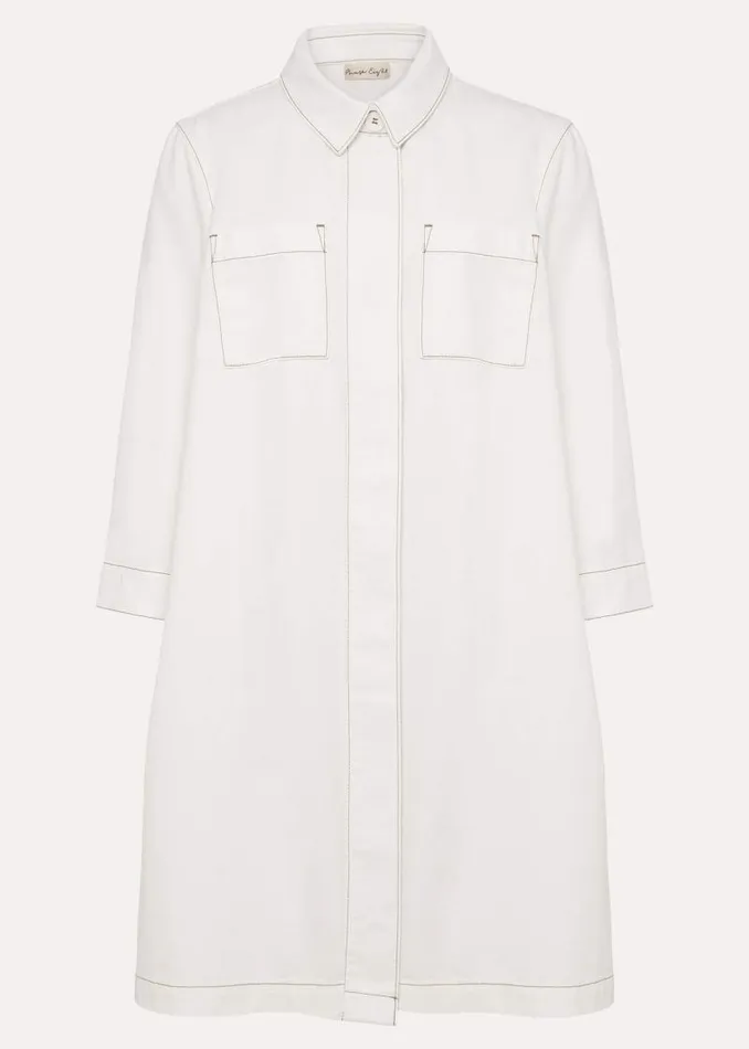 Katie Denim Dress Ecru Women Phase Eight Dresses