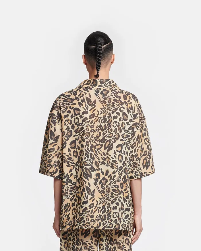 Katnis Printed CottonVoile Shirt Leopard Women Nanushka Tops