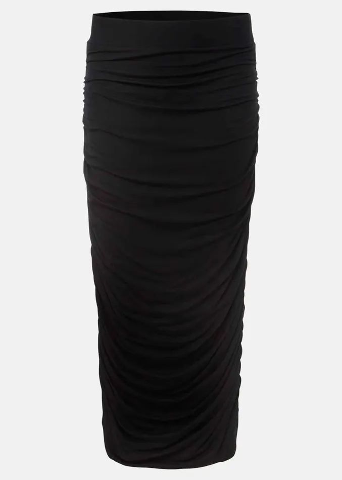 Kealey Ruched Skirt Black Women Phase Eight Skirts