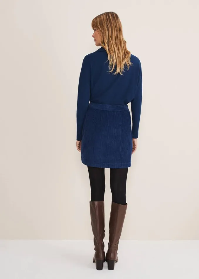 Kennedy Corduroy Mini Skirt Teal Women Phase Eight Skirts