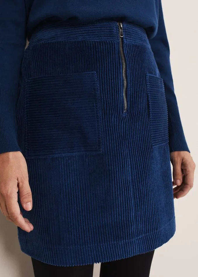 Kennedy Corduroy Mini Skirt Teal Women Phase Eight Skirts