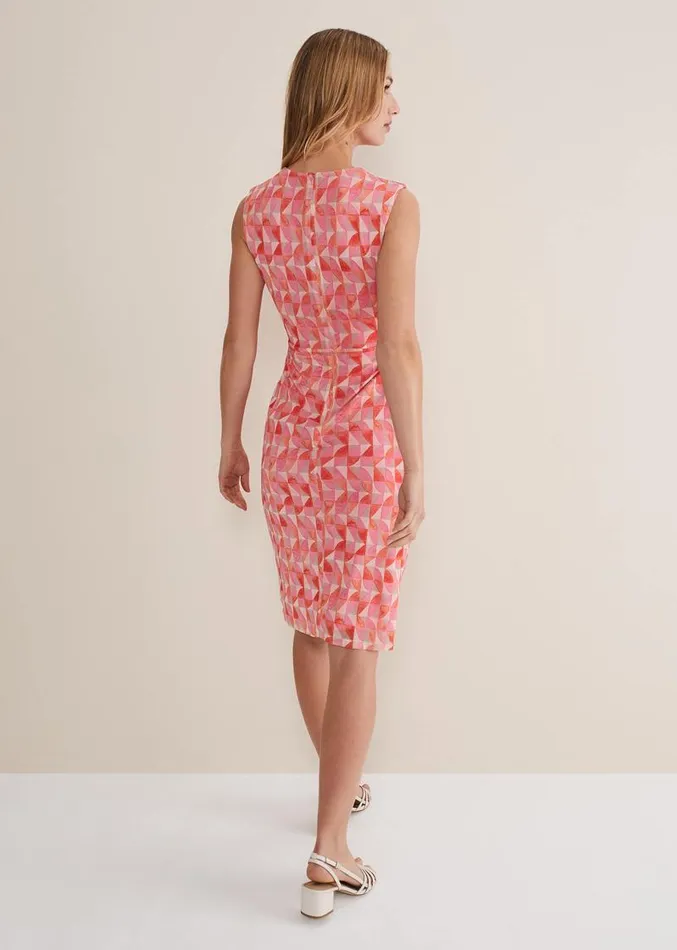 Khy Geo Wrap Mini Dress Pink Multi Women Phase Eight Dresses