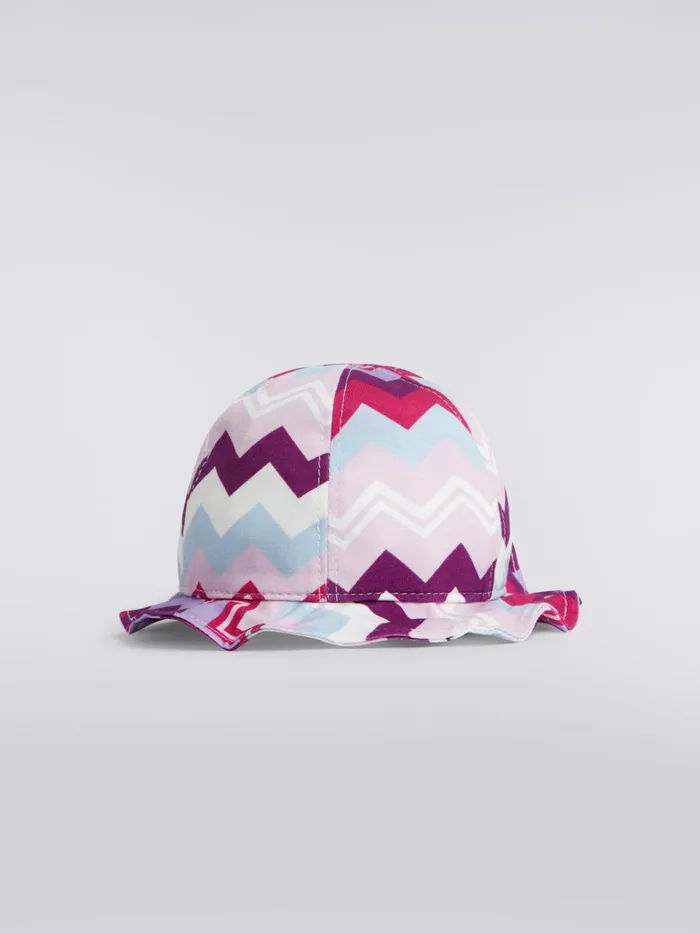 Kids Cotton Blend Hat With Zigzag Pattern Multicoloured Missoni Baby 024 Months