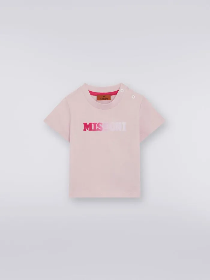 Kids Cotton TShirt With Dgrad Logo Multicoloured Missoni Baby 024 Months