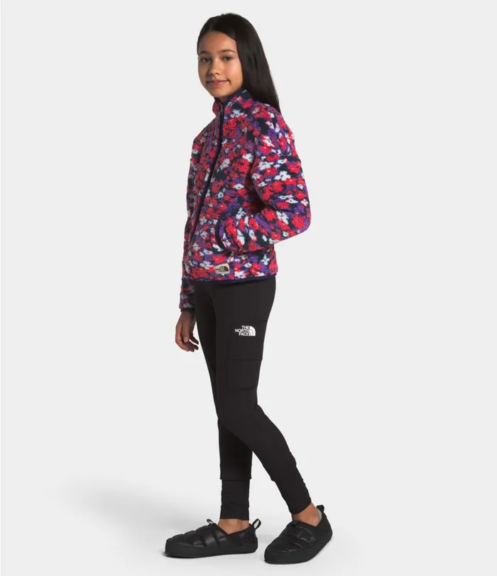 Kids The North Face Fleece Campshire Cardigan Paradise Pink Wildflower Print
