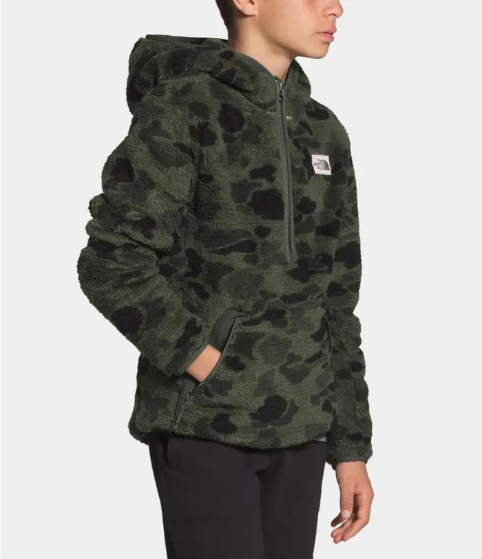 Kids The North Face Tops Campshire Hoodie New Taupe Green Duck Camo Print