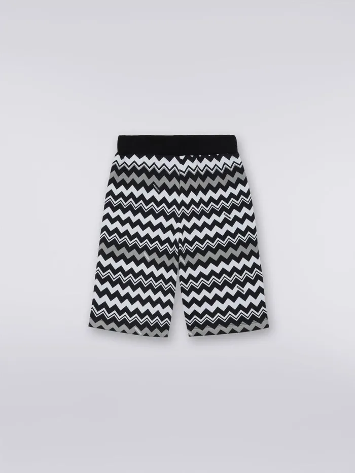 Kids Zigzag Cotton Trousers Black and White Missoni Clothing Kids Zigzag Cotton Trousers Black and White Missoni Clothing
