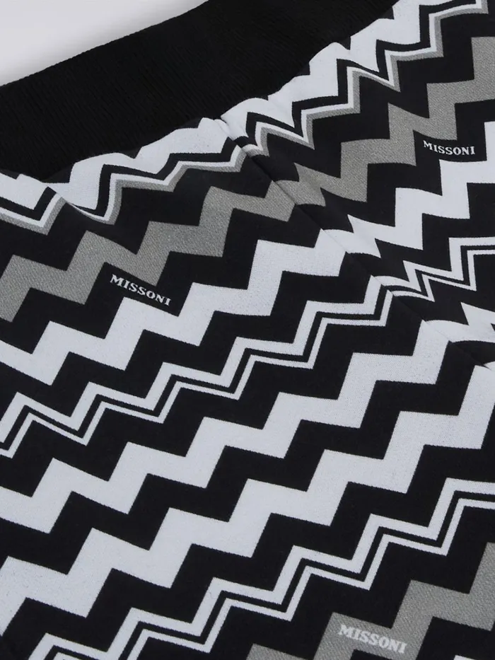 Kids Zigzag Cotton Trousers Black and White Missoni Clothing Kids Zigzag Cotton Trousers Black and White Missoni Clothing