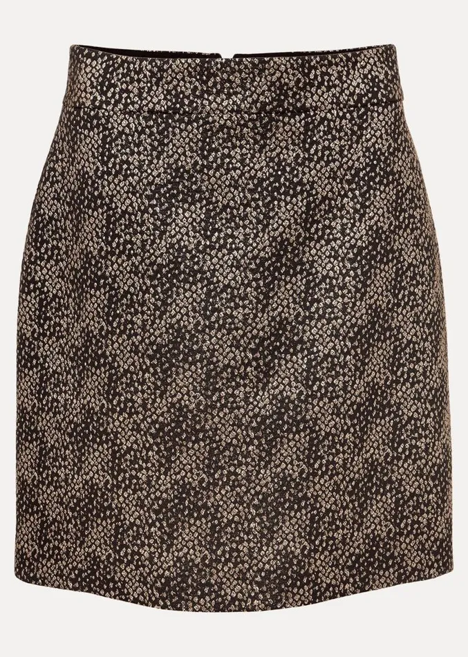 Kilah Jacquard Mini Skirt Gold Women Phase Eight Skirts