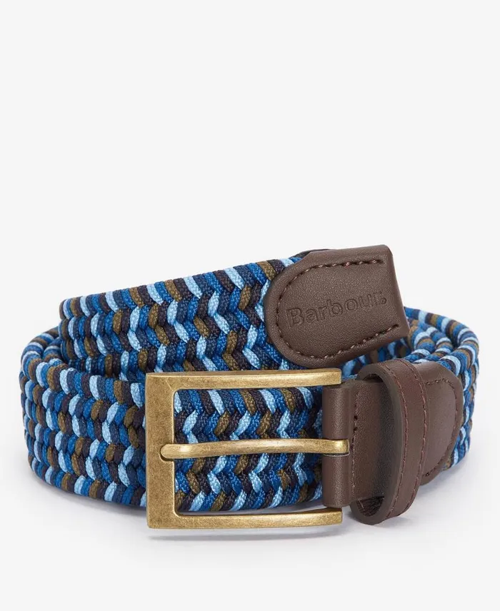 Kildare Webbing Belt Berwick Blue Men Barbour Belts