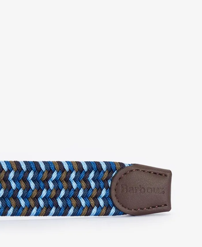 Kildare Webbing Belt Berwick Blue Men Barbour Belts