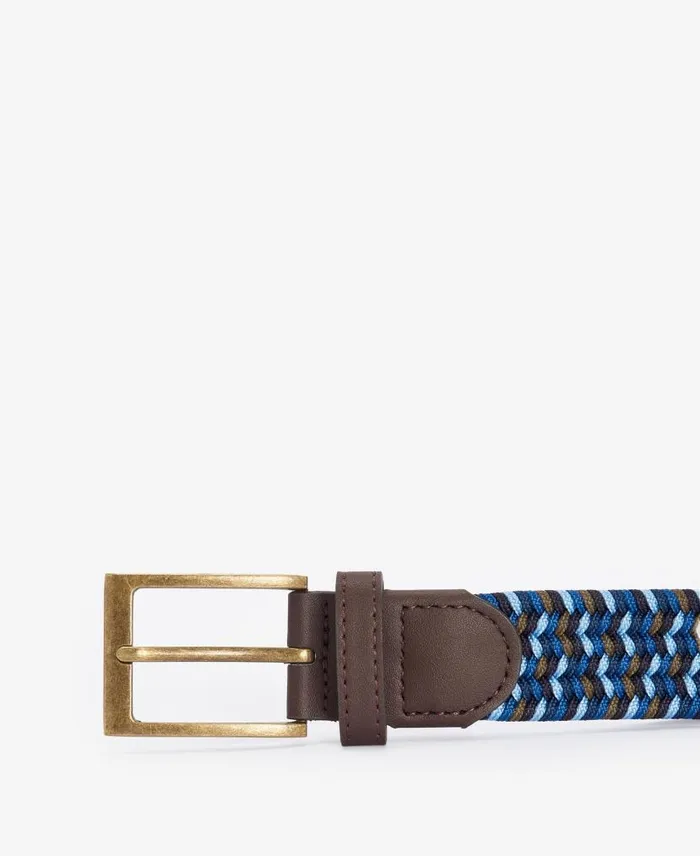 Kildare Webbing Belt Berwick Blue Men Barbour Belts