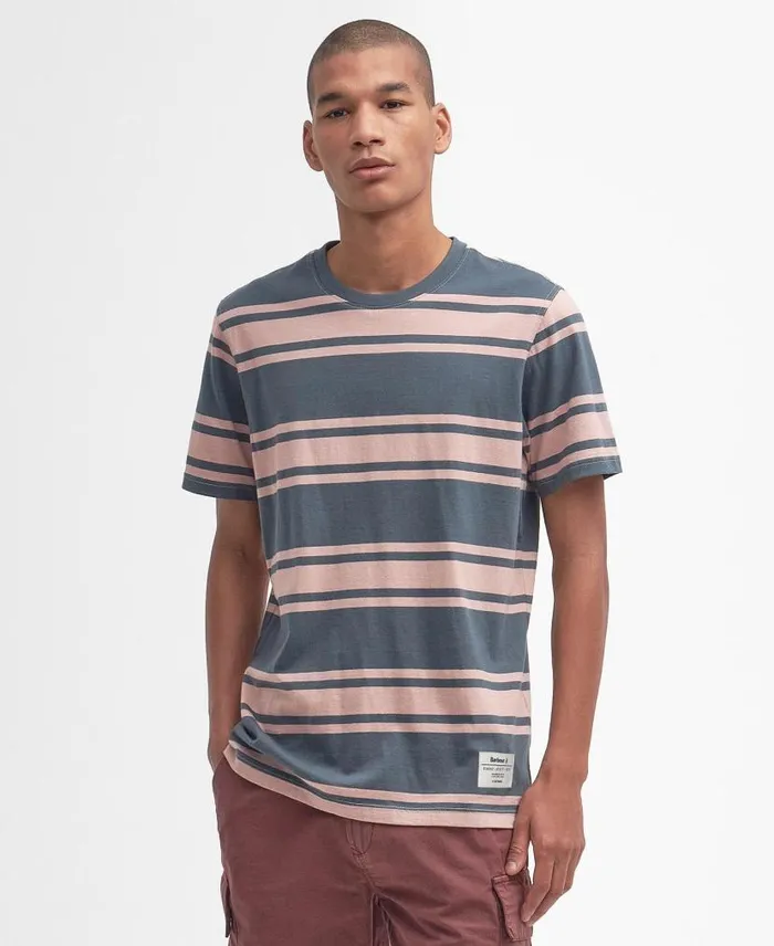 Kilton Striped TShirt Dark Slate Men Barbour TShirts