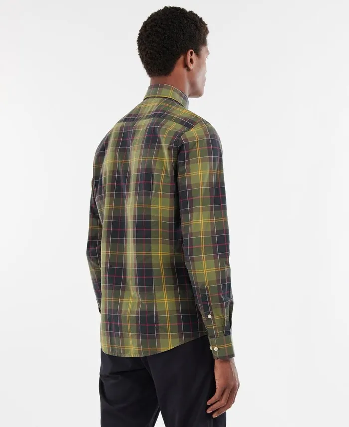 Kippford Tailored LongSleeved Shirt Dress Tartan Men Barbour Shirts