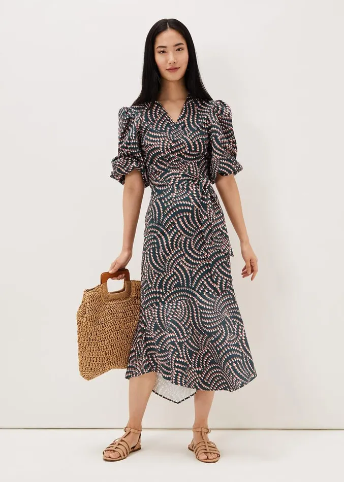 Kiri Geometric CoOrd Skirt Ocean Coral Women Phase Eight Skirts
