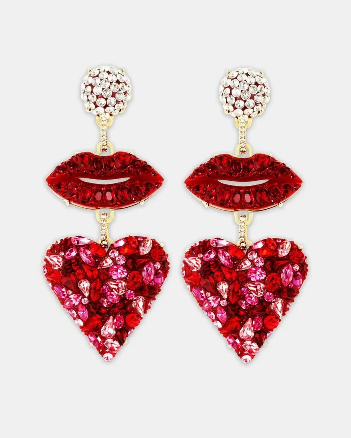 Kiss Me Heart Earrings Red Women Aquazzura Jewelry Kiss Me Heart Earrings Red Women Aquazzura Jewelry