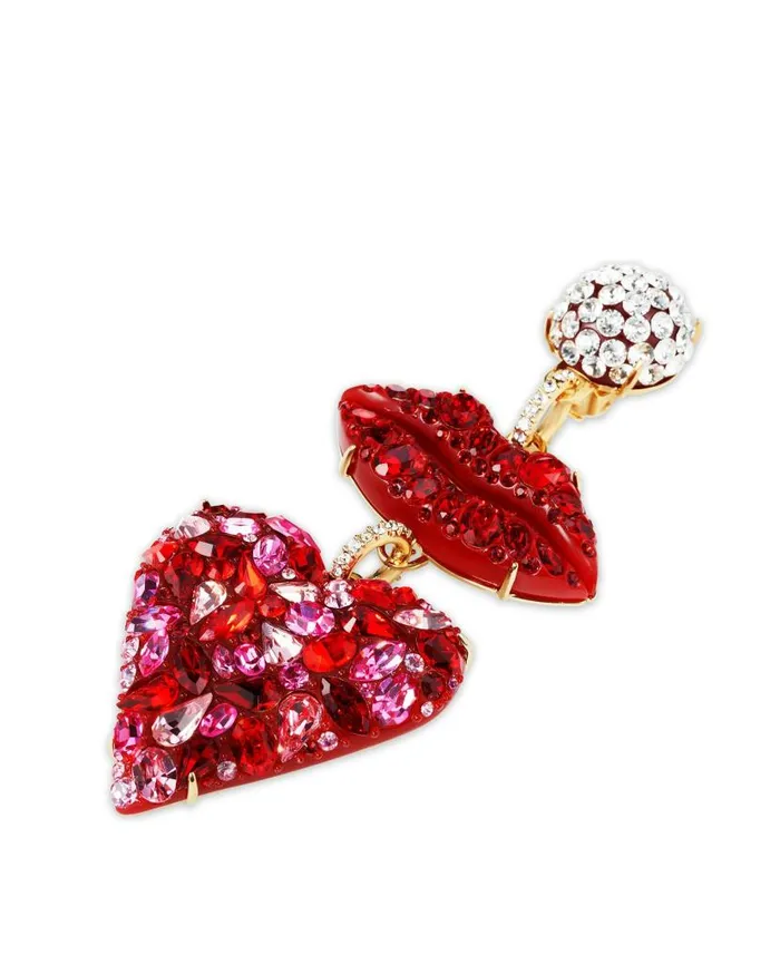 Kiss Me Heart Earrings Red Women Aquazzura Jewelry Kiss Me Heart Earrings Red Women Aquazzura Jewelry