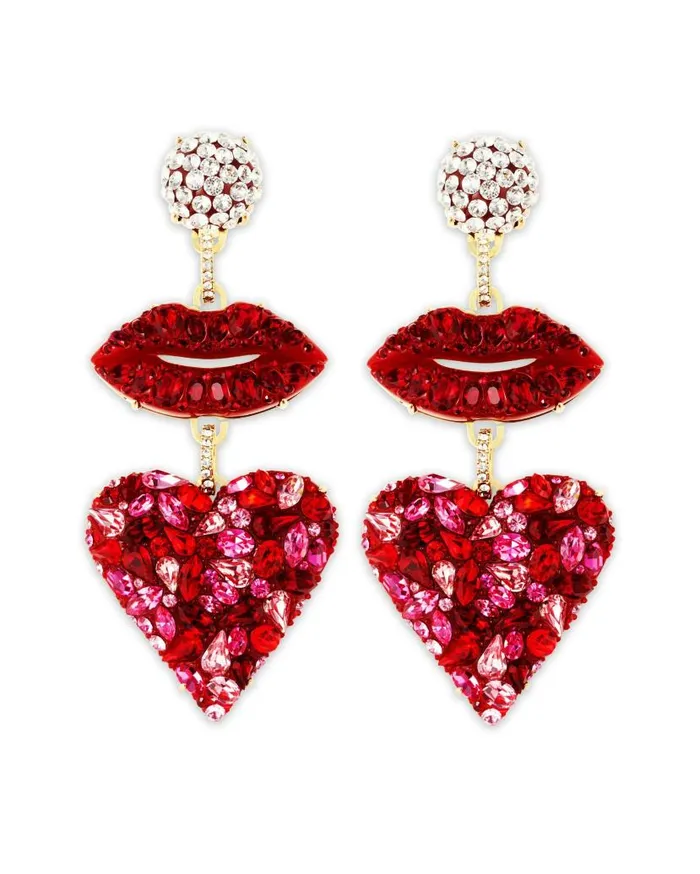 Kiss Me Heart Earrings Red Women Aquazzura Jewelry Kiss Me Heart Earrings Red Women Aquazzura Jewelry