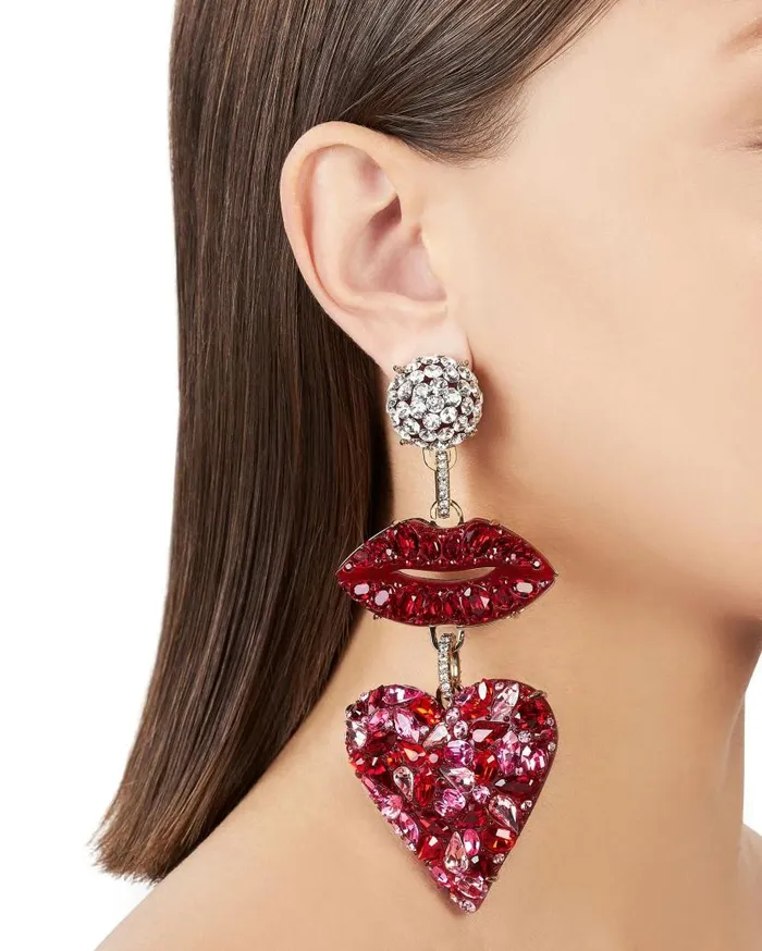 Kiss Me Heart Earrings Red Women Aquazzura Jewelry Kiss Me Heart Earrings Red Women Aquazzura Jewelry