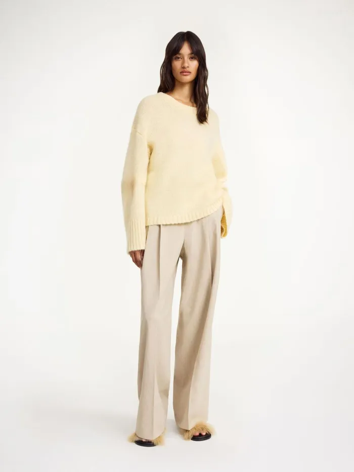 Knitwear Women By Malene Birger Cierra Sweater Sea Mist