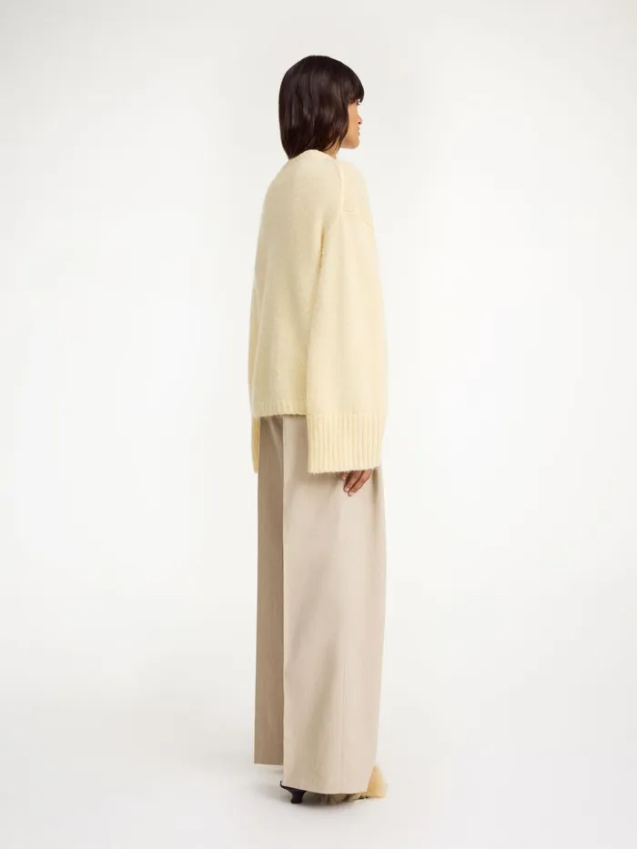 Knitwear Women By Malene Birger Cierra Sweater Sea Mist