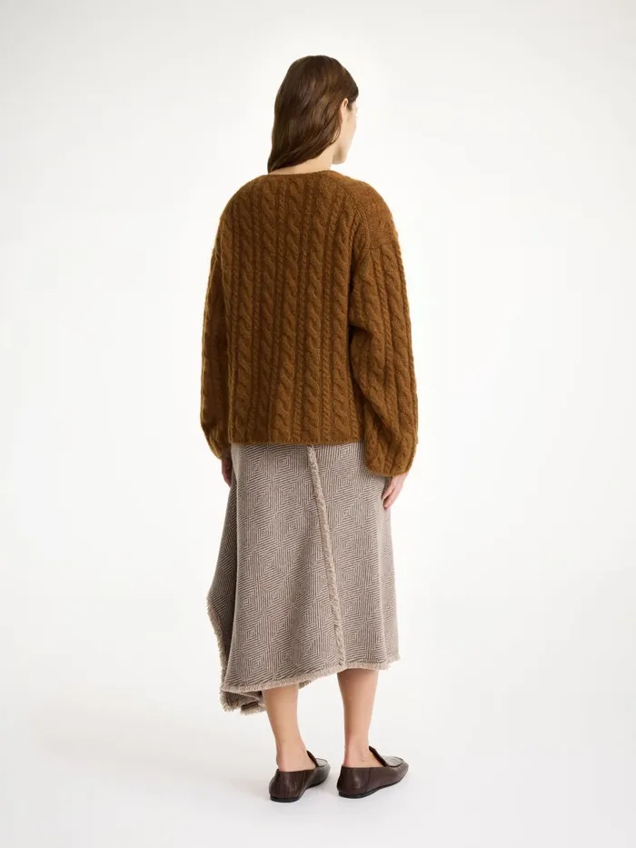 Knitwear Women By Malene Birger Cimone CableKnit Sweater Bison