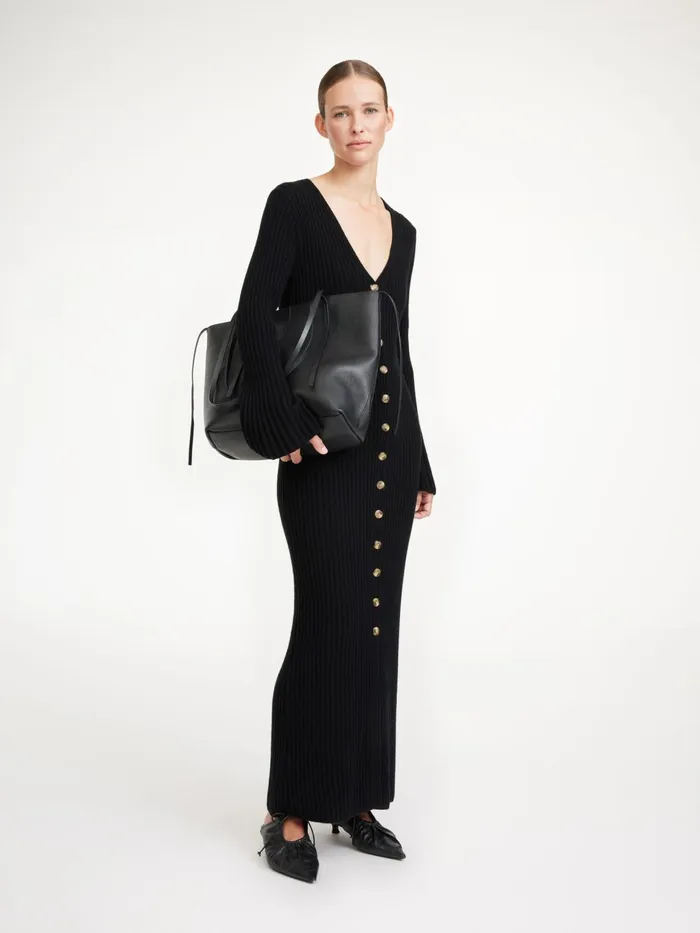 Knitwear Women By Malene Birger Colea Wool Dress Black