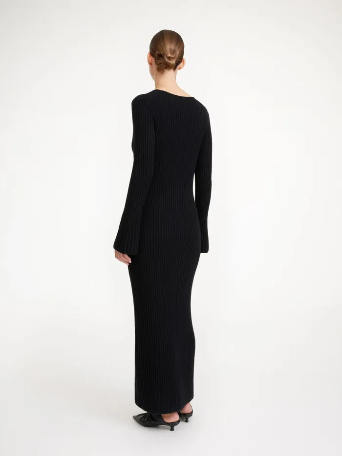 Knitwear Women By Malene Birger Colea Wool Dress Black