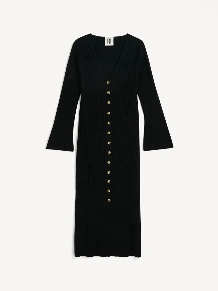Knitwear Women By Malene Birger Colea Wool Dress Black
