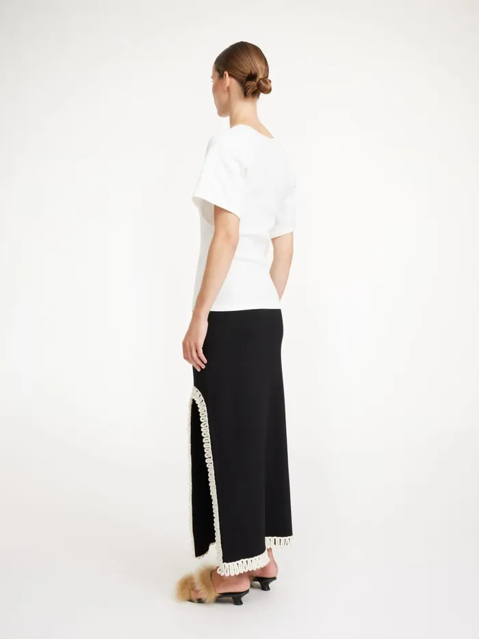Knitwear Women By Malene Birger Gabie Maxi Skirt Black
