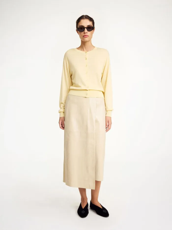 Knitwear Women By Malene Birger Montie Cardigan Sea Mist