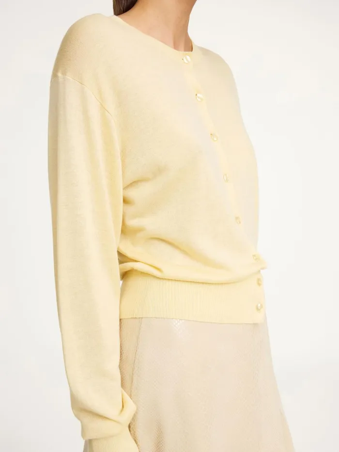 Knitwear Women By Malene Birger Montie Cardigan Sea Mist