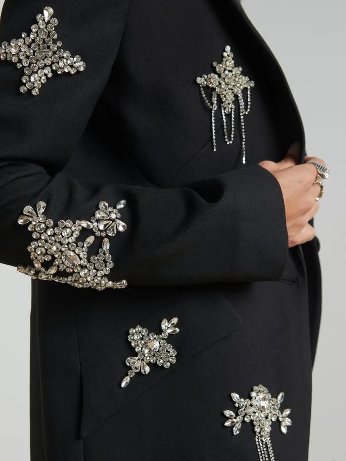L039Agence Blazers and Jackets Women Chamberlain Blazer Blackcrystal L039Agence Blazers and Jackets Women Chamberlain Blazer Blackcrystal